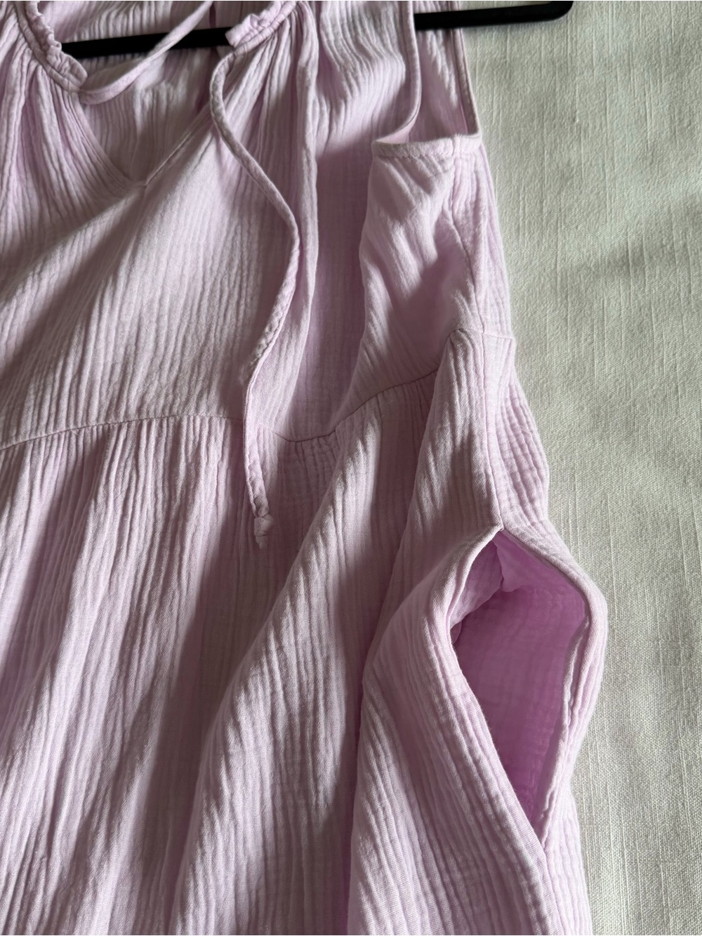 Sonoma Goods For Life Dress Womens L Purple Cotton Ruffle Maxi Boho Sundress - Picture 5 of 9